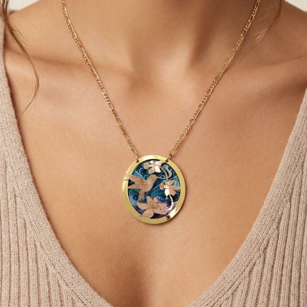 Handmade Copper Reflections Necklaces in nature and art themes!